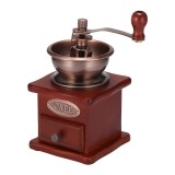 Rasnita manuala Rosberg, vintage din lemn, pentru cafea, condimente, nuci si ierburi, Maro