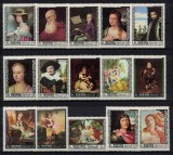 Timbre Manama 1968, Picturi Mari Maestri, Serie Completa MNH