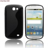 Husa Silicon S-Line Neagra pentru Samsung Galaxy J N075T - Protectie Premium