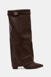 Answear Lab cizme culoarea negru, cu toc drept