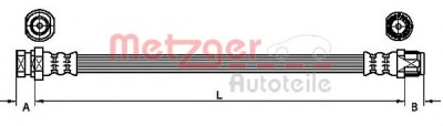 Conducta / cablu frana NISSAN INTERSTAR bus (X70) (2002 - 2016) METZGER 4110213 foto