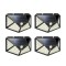 Set 4 lampi cu incarcare solara, senzor de miscare si lumina, stare de veghe, 3 moduri de iluminare, 100 LED-uri