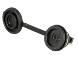 Conector USB B Micro 5 pini, drept, IP65, pentru montare pe panou