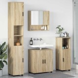 Cumpara ieftin Set de mobilier pentru baie 4 buc. Stejar Sonoma