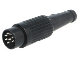 Mufă DIN tată 8 pini 270&deg; cablu lipire 34V