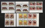 REPUBLiCA DEMOCRATA CONGO-FAUNA- serie wwf 4 X 6V.obliterate,CTO in bloc de 4 --RDC 166A