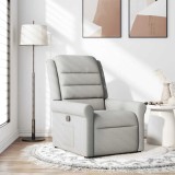 vidaXL Scaun extensibil din stofă gri nor