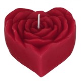 Lum&acirc;nare Decorativă 3D, Model Trandafir, Culoare Roșu, Dimensiuni 8x8x3cm, Timp Ardere 7 Ore, Parafină, Oem