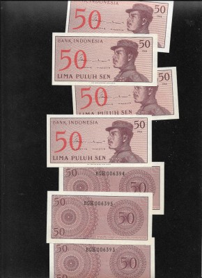 Indonezia 50 sen 1964 unc pret pe bucata foto