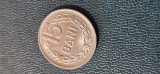 Romania 15 bani 1960 , luciu de batere
