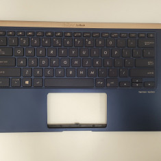 Carcasa superioara cu tastatura palmrest Laptop, Asus, ZenBook 14 UX433F, UX433FA, UX433FN, UX433FAC, 90NB0JQ1-R31UI0, iluminata, royal blue, layout U