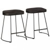 Gossi scaune de bar 2 buc negru 46x38x52 cm lemn masiv de mango