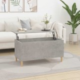 VidaXL Măsuță de cafea, gri beton, 90x44,5x45 cm, lemn compozit