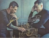 Tablou Autograf Messi Ronaldo cu certificat de autenticitate pe panaza bumbac