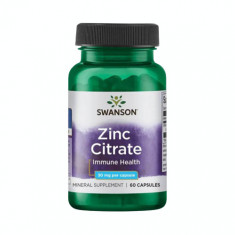 Zinc Citrate, 30mg, Swanson, 60 caps, 2 luni administrare, Tratament pentru barba/scalp