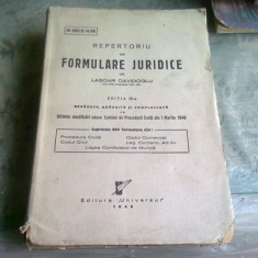 REPERTORIU DE FORMULARE JURIDICE - LASCAR DAVIDOGLU EDITIA A IV-A
