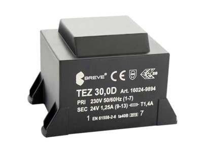Transformator &amp;icirc;ncapsulat 30VA 24V 1,25A foto