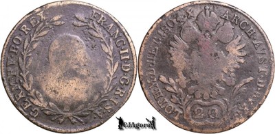 1804 (B ), 20 Kreuzer - Francisc al II-lea - Arhiducatul Austriei foto