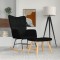 vidaXL Scaun balansoar cu taburet, negru, textil 327628