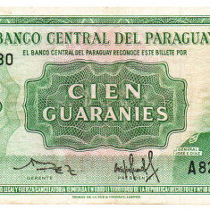 Paraguay 100 Guaranies 1952 P-198a Seria 82228680