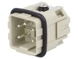 Conector HDC Inserturi Contact Tată 5 4 PE 10A