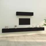 vidaXL Set dulap TV, 6 piese, negru, lemn prelucrat