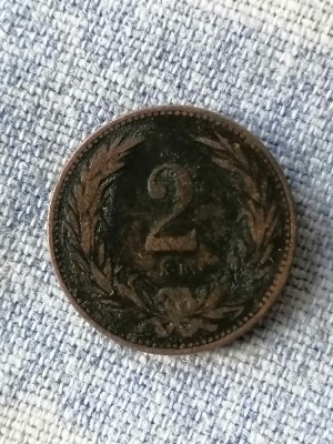 MONEDA-2 FILLER 1895 - UNGARIA foto