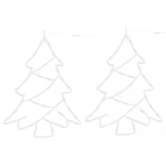 Gossi lumini de craciun silueta pom craciun 2 buc 50 led-uri alb cald foto