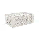 Lada decorativa din lemn, alb brushed 28x17x11.5cm