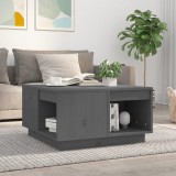 Gossi masuta de cafea, gri, 60x61x32,5 cm, lemn masiv de pin