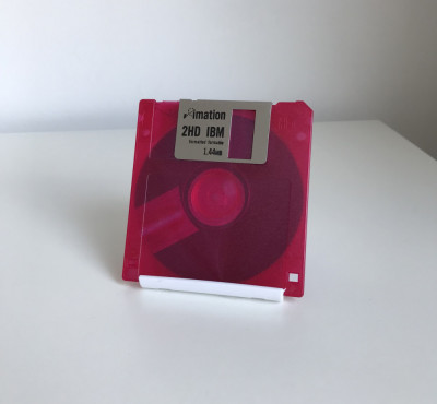 Dischetă Floppy Imation 3.5 Inch 1.44 MB 2HD Neon Roșu foto