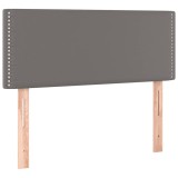 Cumpara ieftin Tablie de pat, gri, 100x5x78/88 cm, piele ecologica