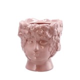 Ghiveci flori dolomit roz 17,5 x 19 cm