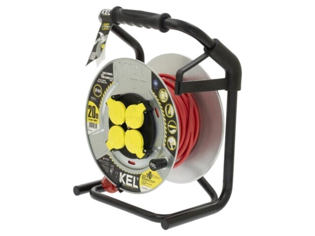 Prelungitor alimentare KEL 3x1,5mm2 4 prize 20m roșu 16A