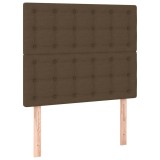 Cumpara ieftin Tablie de pat maro inchis 100x5x118/128 cm, material textil
