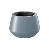 Ghiveci Decorativ Argintiu Heos, 43.6x30 cm, Rotund, Plastic, Prosperplast. Ghiveci flori interior/exterior, design modern elegant.