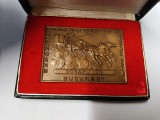 AMS - MEDALIE EXPOZITIA NATIONALA FILATELICA,BUCURESTI, ION DOGARU, CUTIE ORIGINALA, BRONZ
