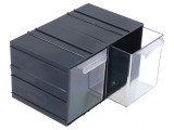Set Sertare Polistiren Transparent Negru 230x142mm
