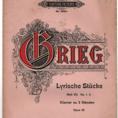 Partitura muzicala Grieg - Lyrische Stucke Heft VII no. 1-3 op. 62