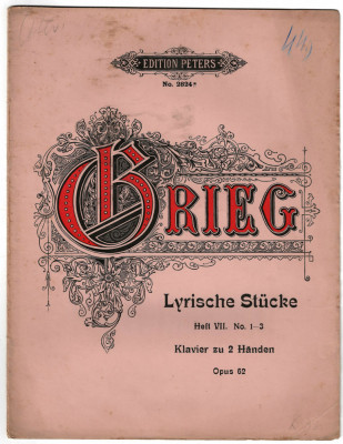 Partitura muzicala Grieg - Lyrische Stucke Heft VII no. 1-3 op. 62 foto