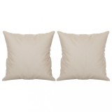 Cumpara ieftin Perne decorative, 2 buc., crem, 40x40 cm, microfibra