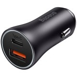 Incarcator auto, Baseus, USB + USB-C, 60 W, Gri