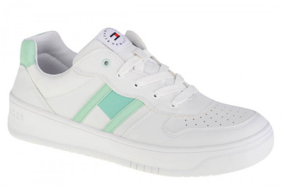Pantofi pentru adidași Tommy Hilfiger Low Cut Lace-Up Sneaker T3A4-32143-1351A166 alb foto