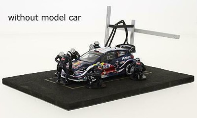 Set diorama + 5 mecanici Pit Stop (albastru) scara 1:43 foto