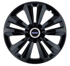 Set 4 Capace Roti Autohelix MSA&reg;, potrivite jantelor de R15, pentru Volvo, model terra negru