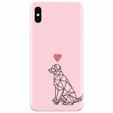 Husa silicon pentru Apple Iphone X, Love Dog