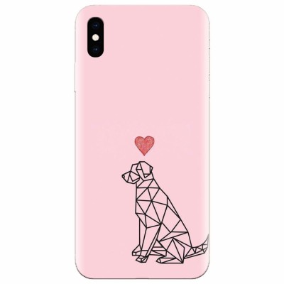 Husa silicon pentru Apple Iphone X, Love Dog foto