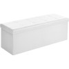 SONGMICS Taburet pliabil cu spatiu de depozitare, 3 locuri, imitatie piele, 110x38x38 cm, alb Household NewTrend