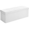SONGMICS Taburet pliabil cu spatiu de depozitare, 3 locuri, imitatie piele, 110x38x38 cm, alb Household NewTrend