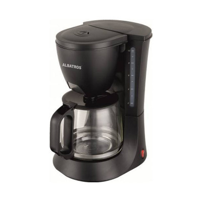 Filtru cafea Albatros Verona 2, 680 W, cana sticla 1.2 l, maner ergonomic, Negru foto